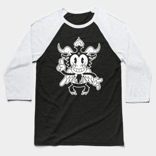 Cute kawaii Baphomet Cartoon Funny Baseball T-Shirt